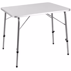 Deuba 101446 table de camping Argent, Blanc