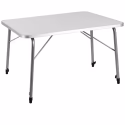Deuba 101446 table de camping Argent, Blanc