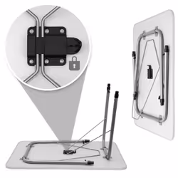 Deuba 101446 table de camping Argent, Blanc - Vue supplémentaire 5