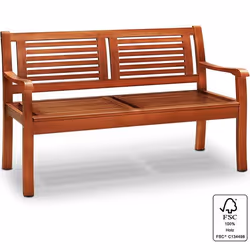Banc de jardin 120cm x 60cm x 90cm en bois eucalyptus certifié FSC® / Terrasse