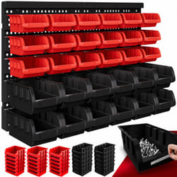 No Brand - deuba® Étagère à outils murale avec 30 boites de rangement empilables et 2 panneaux muraux extensible rangement atelier