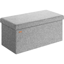Banc de rangement avec couvercle amovible Siège pouf Coffre de rangement pliable pour salon chambre couloir l - gris