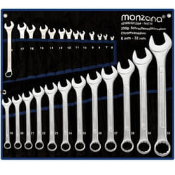 Lot de 25 clés mixtes chrome vanadium DEUBA - clé plate et polygonale 6-32mm