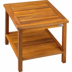 Table basse de jardin Washington en bois dacacia 45 x 45 cm Table dappoint 2 niveaux intérieur extérieur