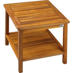 Table basse de jardin Washington en bois dacacia 45 x 45 cm Table dappoint 2 niveaux intérieur extérieur