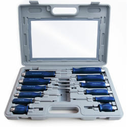 Coffret 12 pièces tournevis en acier chrome vanadium magnétisé hexagonaux