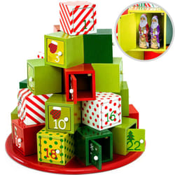 Calendrier de l'Avent en bois à remplir Décoration Noel Calendrier de noël Calendrier de noël en bois Noël réutilisable -Calendrier de l'avent rond