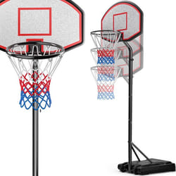 Panier de basket sur pied mobile avec roues - Hauteur réglable de 205 à. 305 cm jeu d