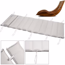 Coussin pour bain de soleil crème rembourré 7 cm dépaisseur oreiller inclus avec sangles coussin pour transat