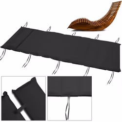 Coussin pour bain de soleil rembourré 7cm dépaisseur avec oreiller - Anthracite - DEUBA