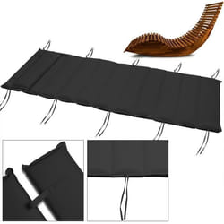 Coussin pour bain de soleil rembourré 7cm dépaisseur avec oreiller - Anthracite - DEUBA