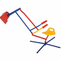 Tractopelle pince/pelle flexible bac à sable enfant - Jardin - Pivotant sur 360°