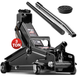 Deuba - Cric hydraulique 3 tonnes Compact et robuste Levée de 135 à 400 mm Patin en caoutchouc