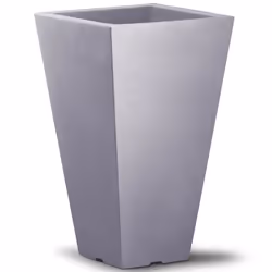 Pot de Fleurs Vénitien Capri Gris 35x35x55 cm carré en Plastique Robuste et résistant aux intempéries intérieur extérieur