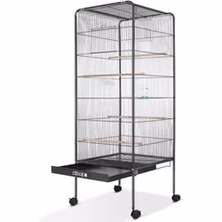 Cadoca volière XL 146x54x54cm tiroir à sable Intérieur Extérieur Cage à oiseaux Volière avec accessoires Roulettes