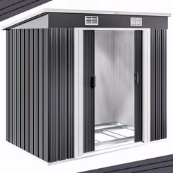 Abri de jardin métal 34m³ Cabane de jardin Rangement vélos outils Anthracite