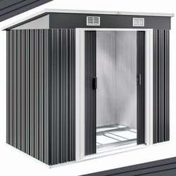 Abri de jardin métal 34m³ Cabane de jardin Rangement vélos outils Anthracite