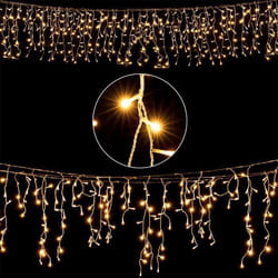 Guirlande lumineuse 200 LED 10m illumination Blanc chaud décoration noël éclairage cascade intérieur extérieur