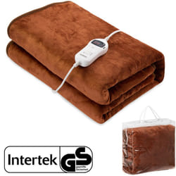 Couverture chauffante 180 x 130 cm - 10 niveaux de température chaleur lit confort doux polaire