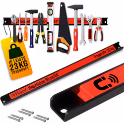 Description générale Grâce à cette barre magnétique extra résistante, vos outils ne traîneront plus dans votre atelier. Garde ...