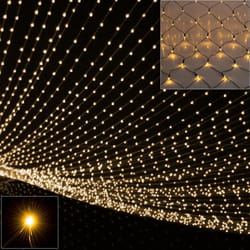 Guirlande lumineuse Filet rideau Lumineux 160 LED blanc chaud Décoration Fêtes