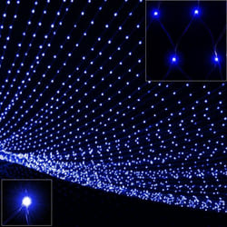 Guirlande lumineuse Filet Rideau Lumineux 100 LED bleu Luminescent Décoration