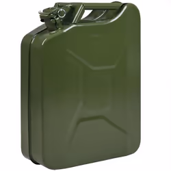 Jerrican Bidon en métal 20L - 36 x 17 x 46 cm Transport Stockage eau et liquides