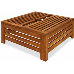 Cache pied extérieur parasol 62x62x26cm table d'appoint trou max. Ø8cm - Deuba