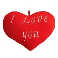 Coussin en forme de cœur - Coussin  brodé 32 cm Oreiller Moelleux I Love You