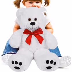 Nounours Ours en peluche 50cm Teddy Bear doux - blanc