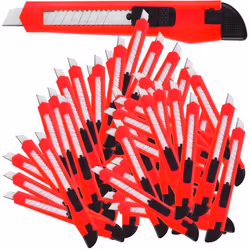 Lot de 100 Cutters DEUBA - Lames sécables 9 mm - Orange - Découpe Bricolage travaux
