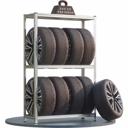 Description générale Le système de rangement idéal pour votre garage ! Cette étagère de stockage dispose de 3 niveaux pouvant ...
