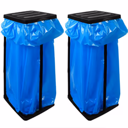 Très pratique, ce porte-sac poubelle en plastique est adapté pour de grands sacs à ordures de max. 60 litres . Grâce au systè ...