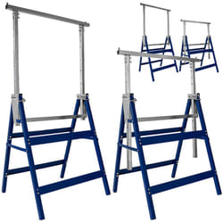 4x Tréteaux télescopiques max. 200 kg hauteur réglable 81 à 130 cm lot de 4 bricolage, travaux - Deuba