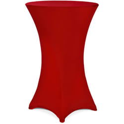 Housse de table de bar bistrot ronde nappe mange debout protection table de cocktail tissu stretch table haute Ø80 cm / Rouge Bordeaux - Deuba