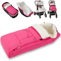 Chancelière bébé 93cm adapté poussettes sièges bébé voitures - rose