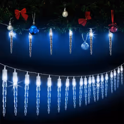 Guirlande lumineuse 80 LED Noël Bleu stalactites Lumière Déco
