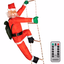 Description générale Ce ravissant Père Noël grimpant une échelle crée une ambiance festive pour les fêtes de fin d'année. Ada ...