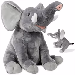 Peluche élephant doudou animaux jouet enfant adulte nounours XL 90cm