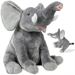 Peluche élephant doudou animaux jouet enfant adulte nounours XL 90cm
