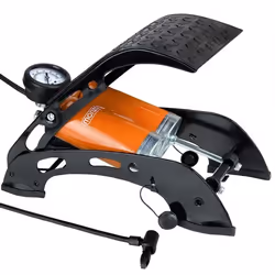 Pompe à double cylindre en acier manomètre max 7 bar vélo pneus moto matelas