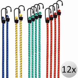 12x Tendeurs élastiques en caoutchouc tendeurs bagage extension 95 cm x 8 mm Ø