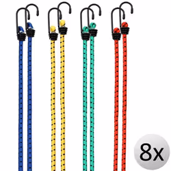 8x Tendeurs élastiques caoutchouc tendeurs bagages extension 40 - 100 cm x 8 Ø