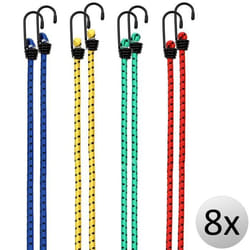 8x Tendeurs élastiques caoutchouc tendeurs bagages extension 40 - 100 cm x 8 Ø