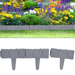 Bordure de jardin - DEUBA - Set Aspect granit - Résistant aux intempéries - Montage facile - Plastique