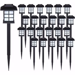 Ambiance conviviale dans votre jardin! Les lampes solaires, qui sont résistantes aux intempéries, sont chargées grâce à la lu ...