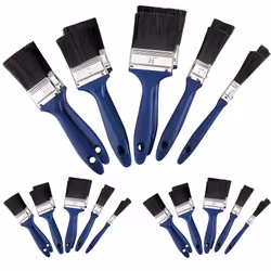 Set de 30 pinceaux bleu professionnels 5 tailles différentes peinture maison travaux divers intérieur extérieur zones vastes ou difficile d'accès