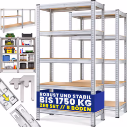 Description générale Cette étagère métallique robuste est conçue pour offrir un rangement optimal dans votre maison, garage, ...