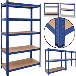 Étagère charge lourde metallique 180x90x40 cm - bleu - Charge max. 875kg