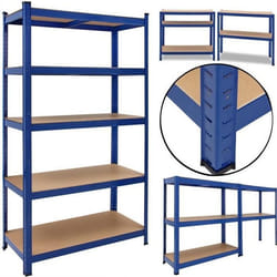 Étagère charge lourde metallique 180x90x40 cm - bleu - Charge max. 875kg